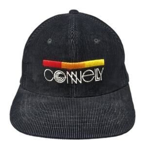 Connelly Snapback Cap Black One Size Adjustable Corduroy Century 21 Promotions